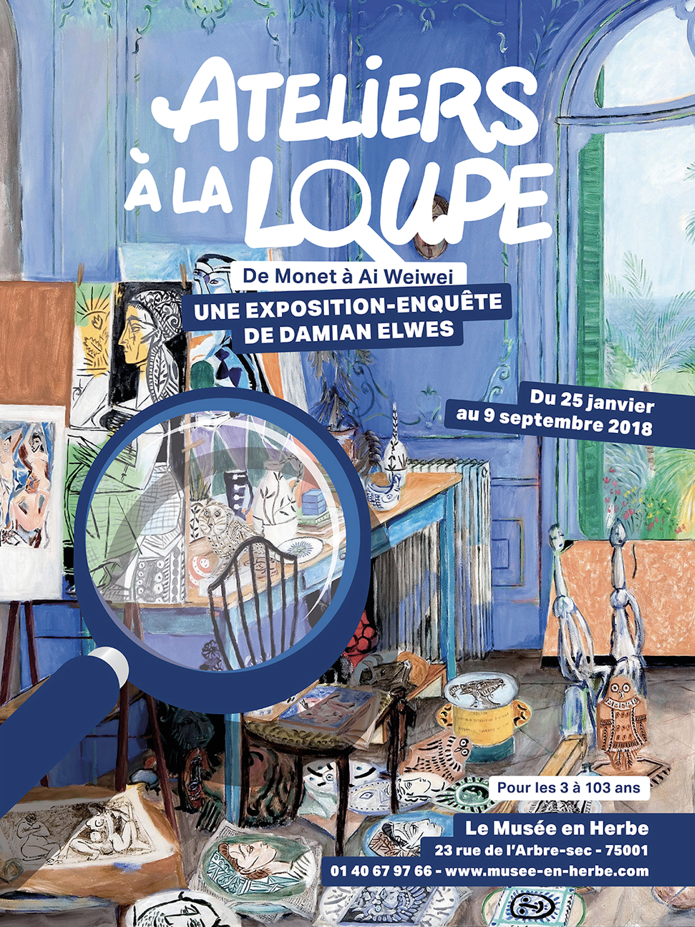 Fondation Giacometti -  Ateliers à la loupe De Monet à Ai WeiWei - Une exposition-enquête de Damian Elwes