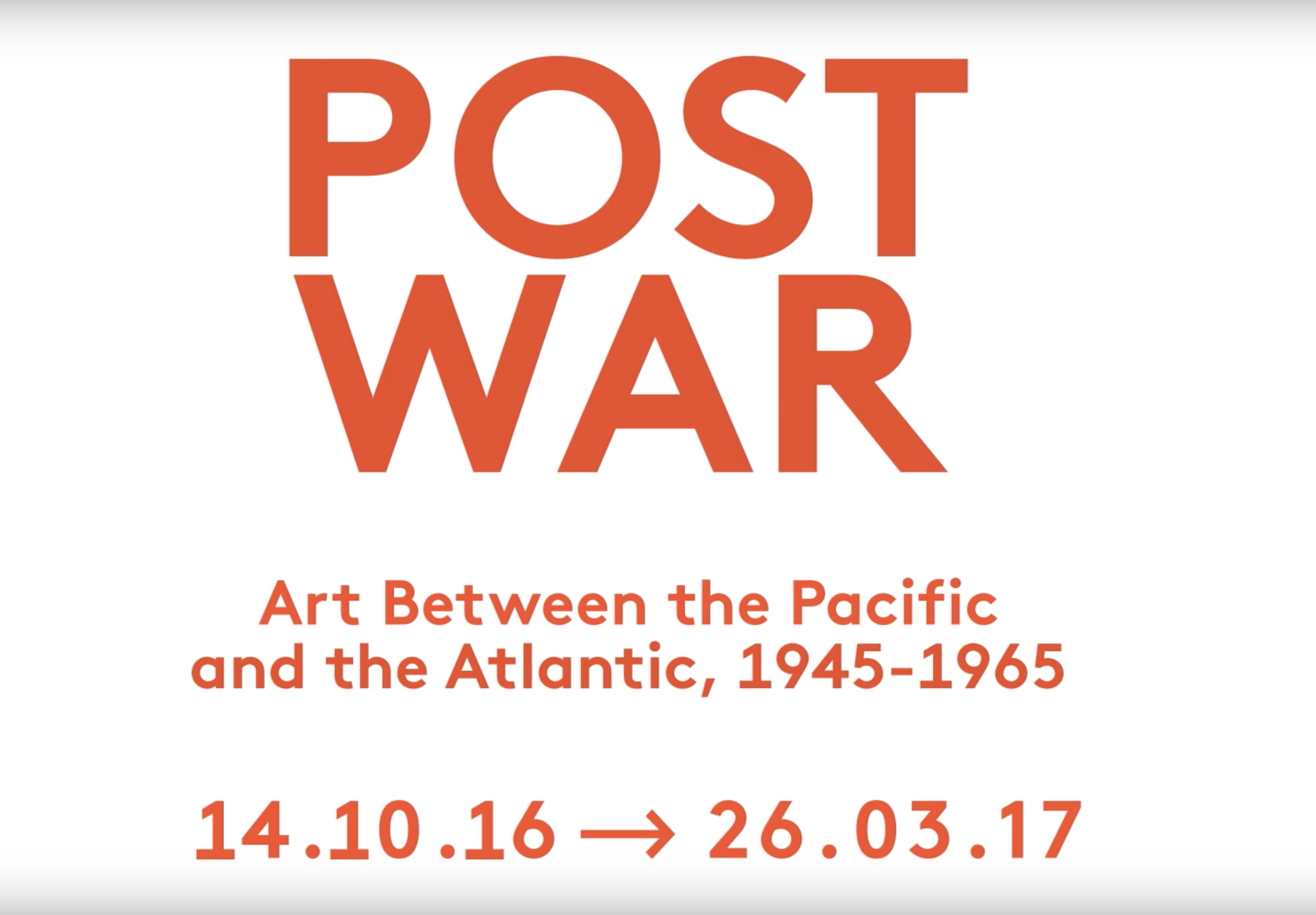 Fondation Giacometti -  Postwar : Art entre le Pacifique et l'Atlantique, 1945-1965