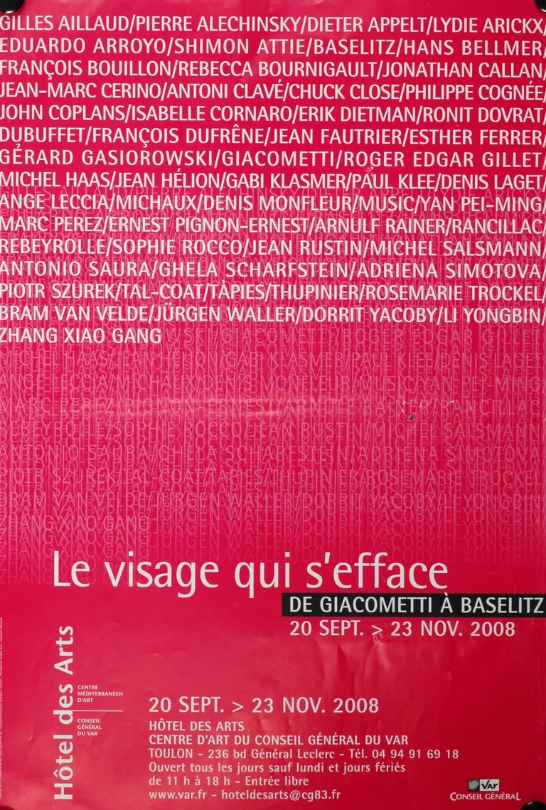 Fondation Giacometti -  Le visage qui s'efface de Giacometti à Baselitz