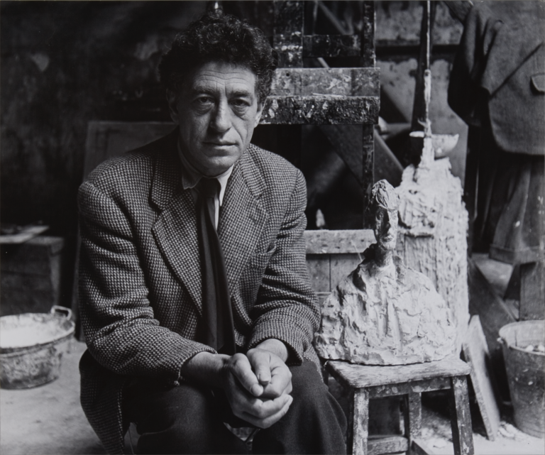 Fondation Giacometti -  Reinhart Wolf, Alberto Giacometti dans l'atelier, 1954, coll.Fondation Giacometti, Paris. 2008-0030