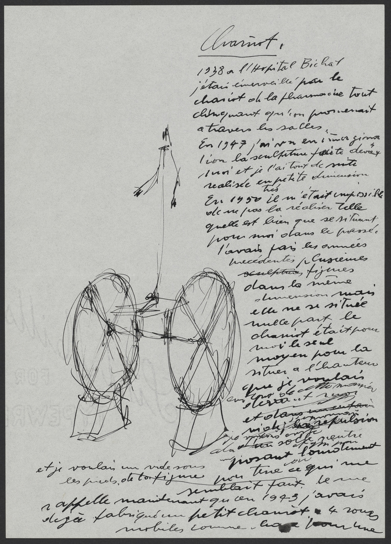 Fondation Giacometti -  Alberto Giacometti, texte préparatoire à la lettre à Pierre Matisse, 1950 2000-0083-11
