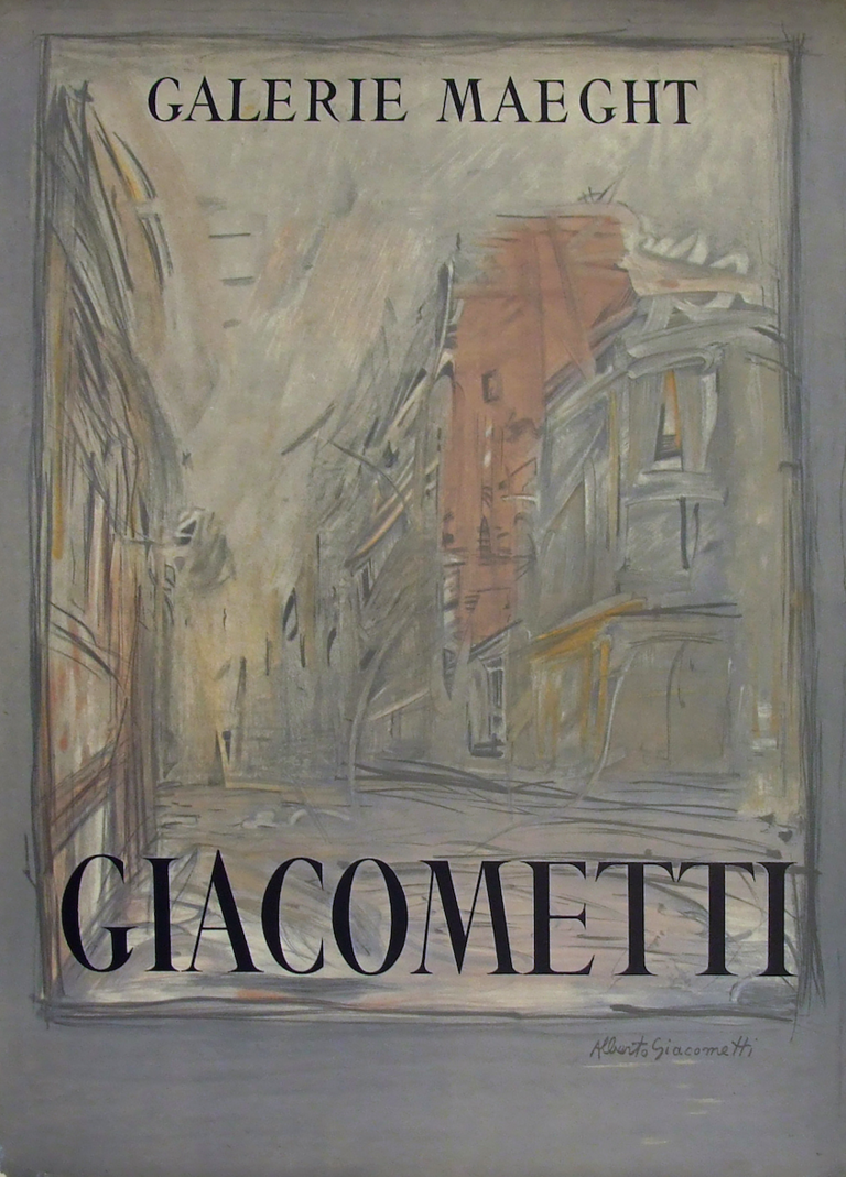 Fondation Giacometti -  D'après Alberto Giacometti : Rue d'Alésia (Affiche Maeght 1954), 1954, lithographie, 73,30 x 52,40 cm, coll.Fondation Giacometti, Paris.  2003-2949