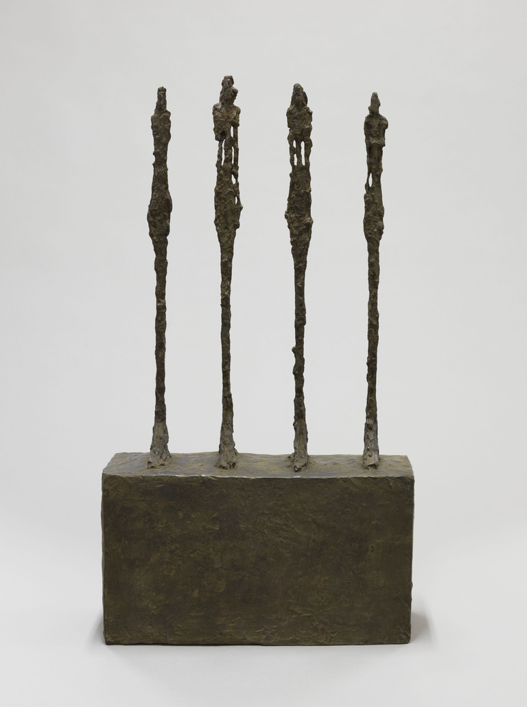 Fondation Giacometti -  Alberto Giacometti, Quatre femmes sur socle, 1950, bronze, 76 x 41,3 x 16,4 cm, coll.Fondation Giacometti, Paris