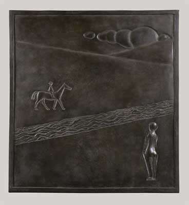 Fondation Giacometti -  [Nude Woman and a Rider in a Landscape, bas-relief]