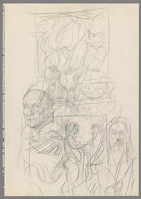 Fondation Giacometti -  [After Dürer : Portrait of Jakob Muffel; Némesis; Selfportrait; Melancolia I(reversed)]