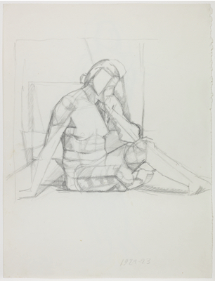 Fondation Giacometti -  [Nu féminin assis]