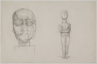 Fondation Giacometti -  [After Head of Goudea and Cycladic Idol]