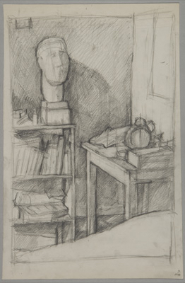 Fondation Giacometti -  [Corner of the Studio with «Self-Portrait» from 1925 in Plaster]