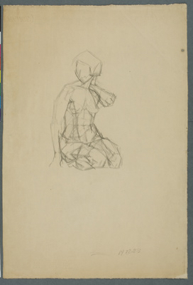 Fondation Giacometti -  [Kneeling Nude] (recto)