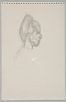 Fondation Giacometti -  [Head of Simone de Beauvoir in profile]
