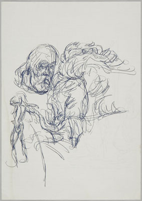 Fondation Giacometti -  Copies d'après Autoportrait, Baigneurs et Le Grand Pin de Paul Cézanne
