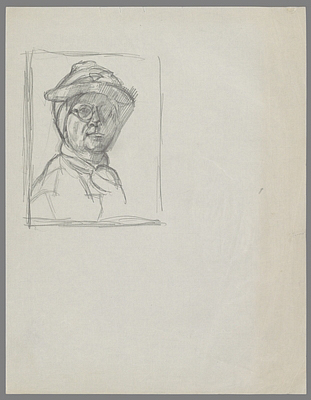 Fondation Giacometti -  Copie d’après Autoportrait à l’abat-jour et aux lunettes de Jean-Baptiste Chardin