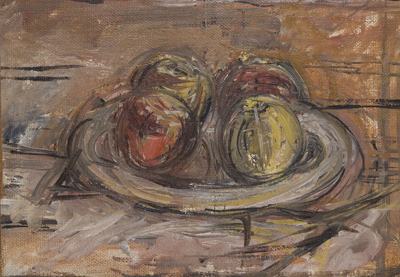 Fondation Giacometti -  [Quatre pommes sur une assiette]
