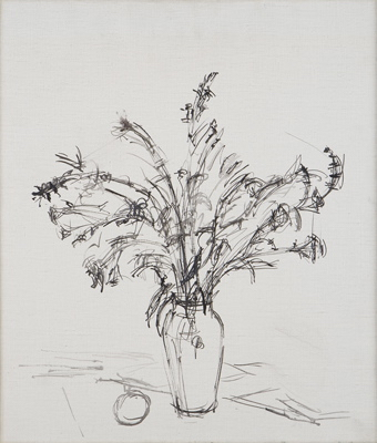 Fondation Giacometti -  [Bouquet of flowers and an apple]