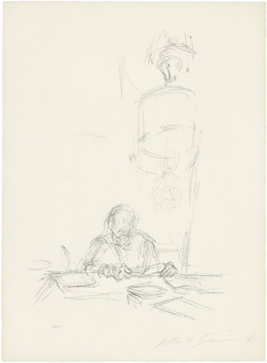 Fondation Giacometti -  [La Mère de l'artiste lisant sous la lampe à Stampa III]