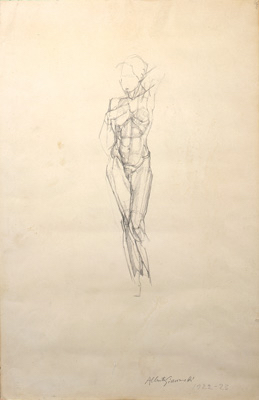 Fondation Giacometti -  [Femme nue debout] (recto)