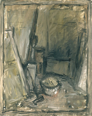 Fondation Giacometti -  [Corner of the studio with stove and boom]