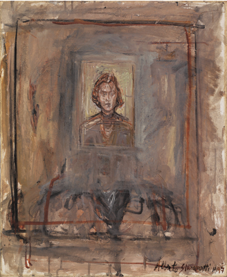 Fondation Giacometti -  Portrait de jeune fille [Patricia Matisse] (recto) / [Tête d'homme] (verso)