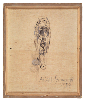 Fondation Giacometti -  Portrait de jeune fille [Patricia Matisse] (recto) / [Tête d'homme] (verso)
