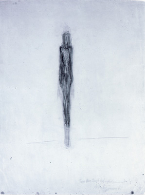 Fondation Giacometti -  [Standing nude woman] (recto) / [Figures on a place] (verso)