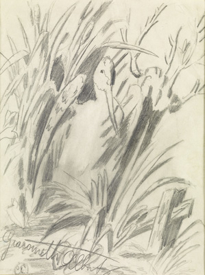 Fondation Giacometti -  [Bird in the bushes (recto) / [Military manoeuvres] (verso)