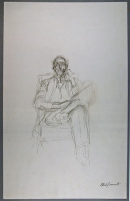 Fondation Giacometti -  « Pierre Loeb » (recto) / « [Esquisses de visages] » (verso)