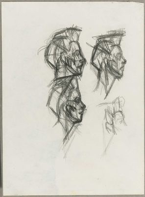 Fondation Giacometti -  [Study of heads]