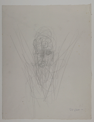 Fondation Giacometti -  [Head] (recto) / [Project for a decor] (verso)