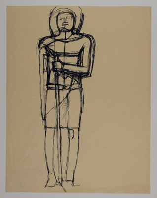Fondation Giacometti -  [After an Egyptian Sculpture : Sepa]