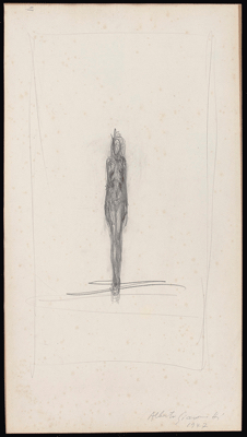 Fondation Giacometti -  Femme debout (recto) / [Tête et buste de Tériade] (verso)