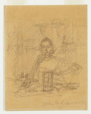 Fondation Giacometti -  [Annette à table à Stampa]