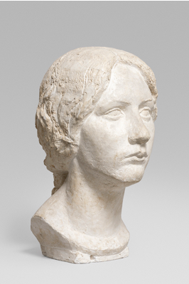 Fondation Giacometti -  [Head of a young girl with a plait (Ida)]