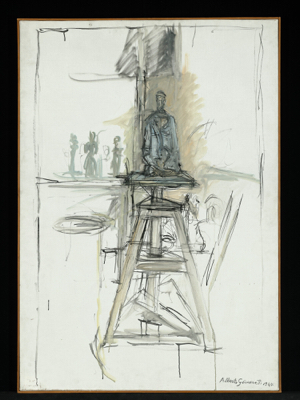 Fondation Giacometti -  [Buste sur la selle de l'atelier]