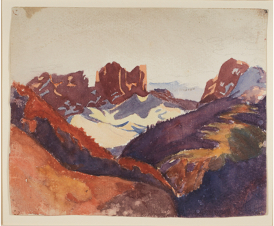 Fondation Giacometti -  Landscape with Mountains (Drusen and Sulzfluh)