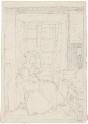 Fondation Giacometti -  La mère cousant à la fenêtre