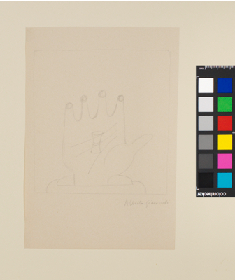 Fondation Giacometti -  La main (dessin pour André Breton, "L'Air de l'eau")