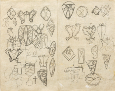 Fondation Giacometti -  Études de motifs pour des objets d'art décoratif