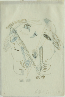 Fondation Giacometti -  Woman, Surrealist Composition (recto) / Woman, Surrealist Composition (verso)