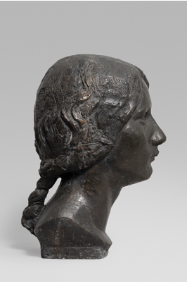 Fondation Giacometti -  [Tête de jeune fille avec une tresse (Ida)]